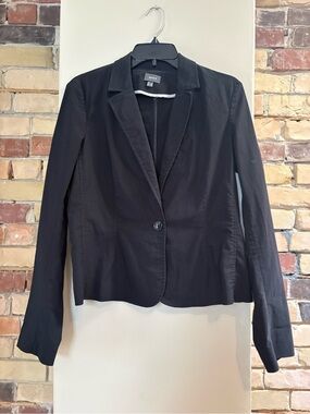 Mexx Black Stretchy Fitted Single-Button Blazer
